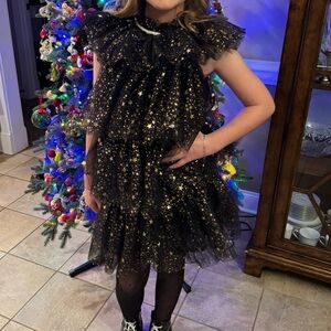 Lola + The Boys Glittering Black and Gold Costume